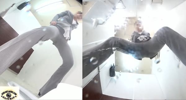 OLがピタパンにオシッコお漏らし