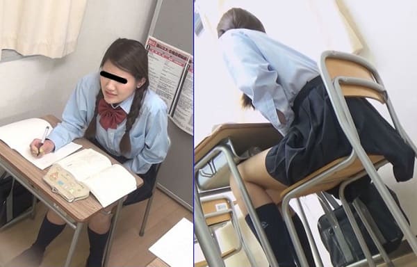 女子高生がオシッコお漏らし