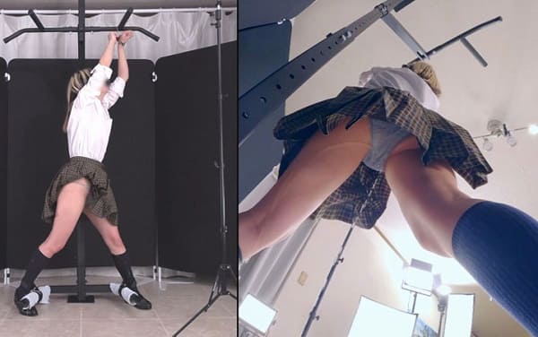 女子高生がオシッコお漏らし