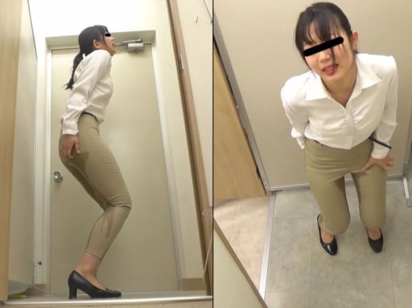 OLがピタパンにオシッコお漏らし
